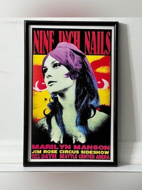 NINE INCH NAILS Marilyn Manson Tour Reproduction Poster